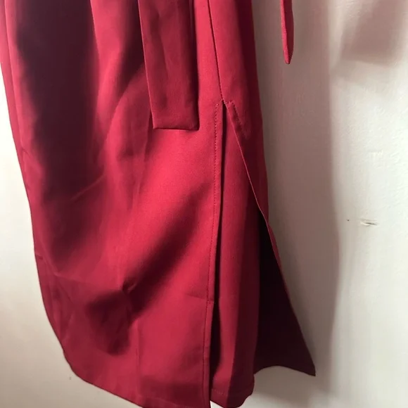 Favlux Burgundy Button Front Jumper Dress Size small - Picture 6 of 6